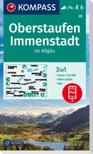 KOMPASS Wanderkarte 02 Oberstaufen, Immenstadt im Allgäu 1:25.000