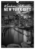 NEW YORK CITY Monochrome Stadtansichten (Wandkalender 2025 DIN A4 hoch), CALVENDO Monatskalender