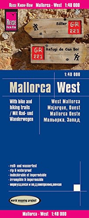 Peter Rump, Reise Know-How Verlag. Reise Know-How Rad- und Wanderkarte Mallorca West (1:40.000) - world mapping project. Reise Know-How Rump GmbH, 2017.