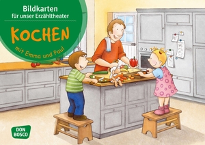 Lehner, Monika. Kochen mit Emma und Paul. Kamishibai Bildkartenset. - Entdecken. Erzählen. Begreifen: Emma-und-Paul-Geschichten.. Don Bosco Medien GmbH, 2019.