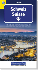 Schweiz TCS Strassenkarte 1:301 000
