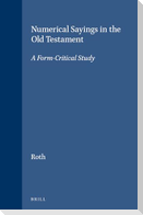Numerical Sayings in the Old Testament