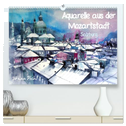 Aquarelle aus der Mozartstadt Salzburg (hochwertiger Premium Wandkalender 2025 DIN A2 quer), Kunstdruck in Hochglanz