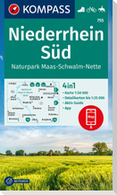 KOMPASS Wanderkarte 755 Niederrhein Süd, Naturpark Maas-Schwalm-Nette 1:50.000