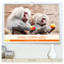 Ganz schön affig - Der Kalender der Affen (hochwertiger Premium Wandkalender 2024 DIN A2 quer), Kunstdruck in Hochglanz