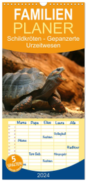 Familienplaner 2024 - Schildkröten - Gepanzerte Urzeitwesen mit 5 Spalten (Wandkalender, 21 x 45 cm) CALVENDO