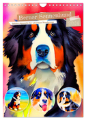 Berner Sennenhund 2024. Schöne Aquarelle der schweizer Hunderasse (Wandkalender 2024 DIN A4 hoch), CALVENDO Monatskalender
