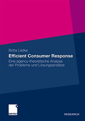 Lietke, Britta. Efficient Consumer Response - Eine agency-theoretische Analyse der Probleme und Lösungsansätze. Gabler Verlag, 2009.