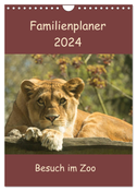 Besuch im Zoo - Familienplaner (Wandkalender 2024 DIN A4 hoch), CALVENDO Monatskalender