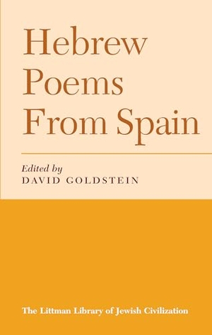Goldstein. Hebrew Poems from Spain. Liverpool University Press, 2024.