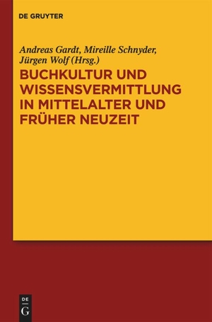 Gardt, Andreas / Mireille Schnyder et al (Hrsg.). Buchkultur und Wissensvermittlung in Mittelalter und Früher Neuzeit. De Gruyter, 2011.