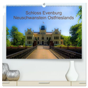 Schloss Evenburg - Neuschwanstein Ostfrieslands (hochwertiger Premium Wandkalender 2024 DIN A2 quer), Kunstdruck in Hochglanz
