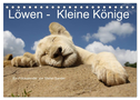Löwen - Kleine Könige (Tischkalender 2024 DIN A5 quer), CALVENDO Monatskalender