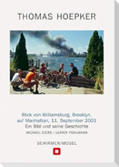 Blick von Williamsburg, Brooklyn, auf Manhattan, 11. September 2001