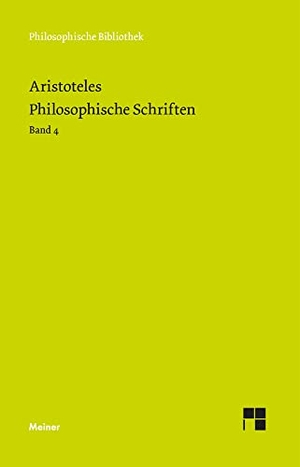 Aristoteles. Philosophische Schriften. Band 4 - Politik. Meiner Felix Verlag GmbH, 2023.