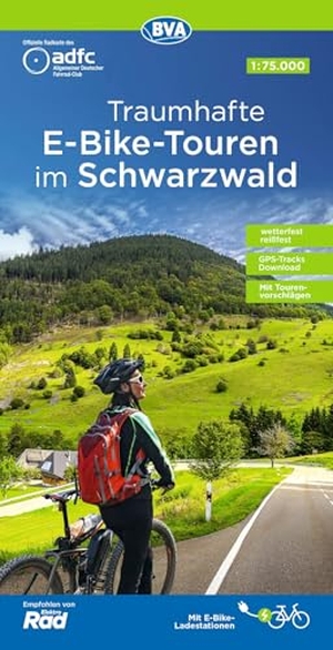 Allgemeiner Deutscher Fahrrad-Club e.V. / BVA BikeMedia GmbH (Hrsg.). ADFC-Regionalkarte Traumhafte E-Bike-Touren im Schwarzwald, 1:75.000, mit Tagestourenvorschlägen, reiß- und wetterfest, GPS-Tracks-Download. BVA Bielefelder Verlag, 2021.