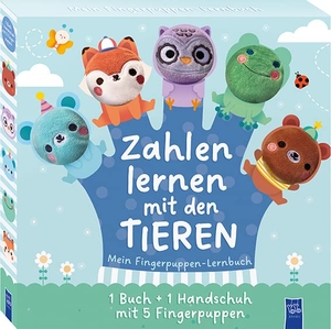 Mein Fingerpuppen-Lernbuch - Zahlen lernen mit den Tieren - (Box mit 1 Buch + 1 Handschuh mit 5 Fingerpuppen). Yo Yo Books, 2023.