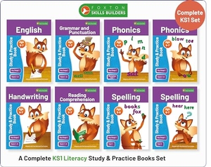 Books, Foxton. Complete Key Stage 1 Literacy Study & Practice Books - 8-book bundle! English, Phonics, Spelling, Handwriting, Reading Comprehension for AGES 4 - 7. Foxton Books, 2024.