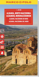 MARCO POLO Reisekarte Albanien, Nordmazedonien 1:450.000