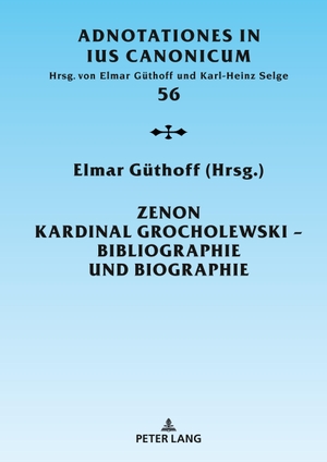 Güthoff, Elmar (Hrsg.). Zenon Kardinal Grocholewski ¿ Bibliographie und Biographie. Peter Lang, 2018.