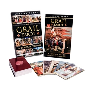Matthews, John. The Grail Tarot - A Templar Vision (Tarot Kit Box Set with 78 Cards and Guide Book). Schiffer Publishing, 2020.