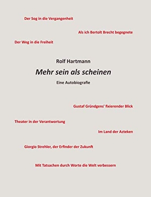Hartmann, Rolf. Mehr sein als scheinen - Eine Autobiografie. Books on Demand, 2020.
