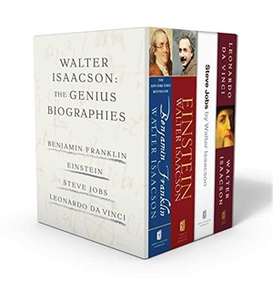 Isaacson, Walter. Walter Isaacson: The Genius Biographies: Benjamin Franklin, Einstein, Steve Jobs, and Leonardo Da Vinci. SIMON & SCHUSTER, 2019.