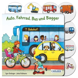 Auto, Fahrrad, Bus und Bagger - Erstes Fahrzeugbuch für Kleine ab 1. Carlsen Verlag GmbH, 2024.