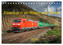 Eisenbahn an Rhein und Mosel 2024 (Tischkalender 2024 DIN A5 quer), CALVENDO Monatskalender