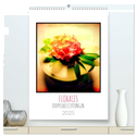 FLORALES. Dekorative Blumen-Doppelbelichtungen (hochwertiger Premium Wandkalender 2025 DIN A2 hoch), Kunstdruck in Hochglanz