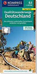 KOMPASS Fernwegekarte Qualitätswanderwege Deutschland 1:550.000