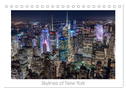 Skylines of New York (Tischkalender 2024 DIN A5 quer), CALVENDO Monatskalender
