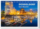 Düsseldorf bei Nacht (Tischkalender 2024 DIN A5 quer), CALVENDO Monatskalender