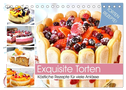 Exquisite Torten. Köstliche Rezepte für viele Anlässe (Tischkalender 2024 DIN A5 quer), CALVENDO Monatskalender