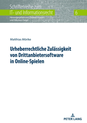 Mörike, Matthias. Urheberrechtliche Zulässigkeit von Drittanbietersoftware in Online-Spielen. Peter Lang, 2021.