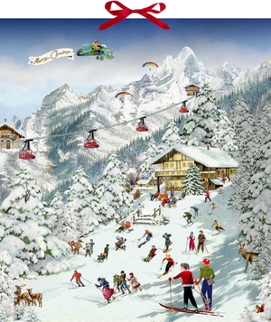 Wand-Adventskalender - Fröhliche Skifreizeit in den Bergen. Coppenrath, 2026.