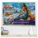 Meerjungfrauen. Zauberhafte Nixen-Paintings (hochwertiger Premium Wandkalender 2025 DIN A2 quer), Kunstdruck in Hochglanz