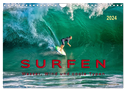 Surfen - Wasser, Wind und coole Typen (Wandkalender 2024 DIN A4 quer), CALVENDO Monatskalender