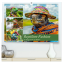 Reptilien-Fashion. Im Rampenlicht der Wildnis (hochwertiger Premium Wandkalender 2025 DIN A2 quer), Kunstdruck in Hochglanz