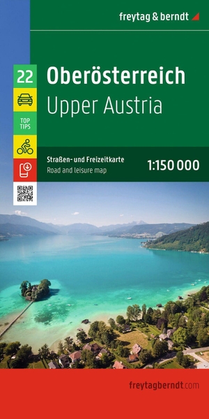 freytag & berndt Straßenkarte Oberösterreich 1:150.000 - Straßen- und Freizeitkarte, mit Infoguide, Top Tips, Innenstadtpläne, Radrouten. Kompass Karten GmbH, 2026.