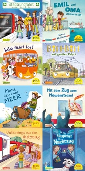 Diverse. Pixi-Box 307: Pixi unterwegs mit Bus und Bahn (8x8 Exemplare). Carlsen Verlag GmbH, 2026.