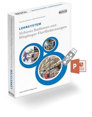 Zimmermann, Timo / Bernd Zimmermann. Lehrsystem "Sicheres Bedienen von Mitgänger-Flurförderzeugen". Resch-Verlag, 2024.
