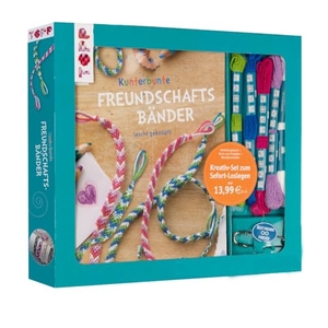 Roland, Heike / Thomas, Stefanie et al. Kreativ-Set Kunterbunte Freundschaftsbänder - Buch mit Knüpfanleitungen, Bändchenhalter und Material für bis zu 6 Freundschaftsbändern (Buch plus Material). frechverlag GmbH, 2016.
