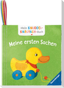 Mein Knuddel-Knautsch-Buch: Meine ersten Sachen; weiches Stoffbuch, waschbares Badebuch, Babyspielzeug ab 6 Monate
