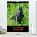 Rabenvögel Terminplaner (Premium, hochwertiger DIN A2 Wandkalender 2022, Kunstdruck in Hochglanz)