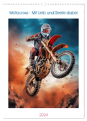 Motocross - Mit Leib und Seele dabei (Wandkalender 2024 DIN A3 hoch), CALVENDO Monatskalender