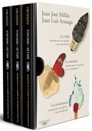 Arsuaga Ferreras, Juan Luis / Juan José Millás. Estuche La Vida, La Muerte Y La Conciencia Contadas Por Un Sapiens a Un Neandertal / Life, Death, Conscience as Told by a Sapiens to a Neanderthal, Boxed Set. Prh Grupo Editorial, 2025.