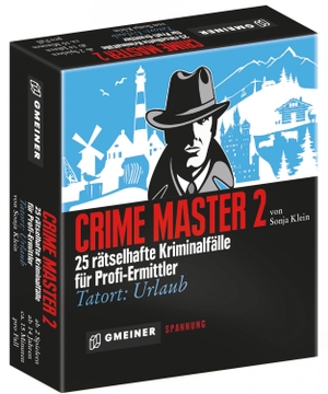 Klein, Sonja. Crime Master 2 - 25 rätselhafte Kriminalfälle für Profi-Ermittler. Gmeiner Verlag, 2017.