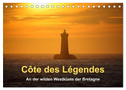 Côte des Légendes An der wilden Westküste der Bretagne (Tischkalender 2024 DIN A5 quer), CALVENDO Monatskalender
