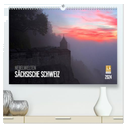 Nebelwelten Sächsische Schweiz (hochwertiger Premium Wandkalender 2024 DIN A2 quer), Kunstdruck in Hochglanz